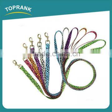 Cheap wholesale custom color leopard print decorative polyester dog leash