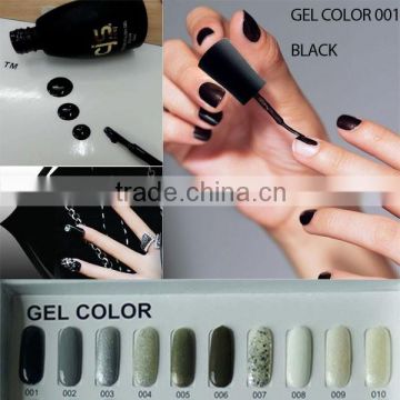 Lady use sexy black uv polish