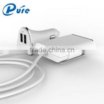 Hot selling Output DC5.0V\9.6A 4 port multi USB port car charger for all mobile phone