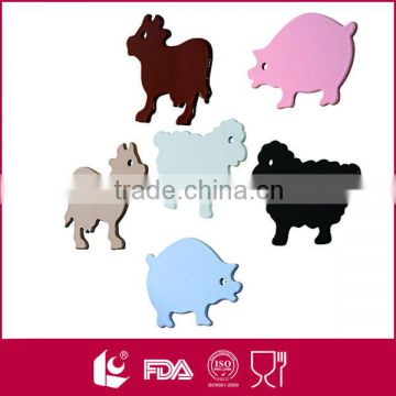 animal shaped memo magnets,set/6