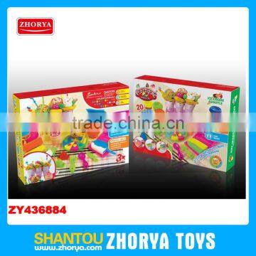 ZY436884 Hot sale plasticine color clay color clay educational toys play dough ice cream and waffle DIY play dough