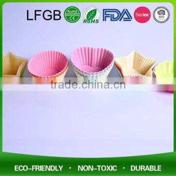 Colorful Heart Shaped Silicone Bakeware Cake Moulds Set for Wedding