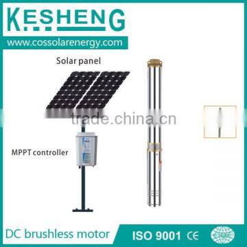 3 inch DC brushless deep well submersible solar pump