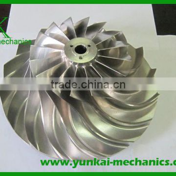 Compressor impeller wheel, turbine impeller wheel with steel alloy