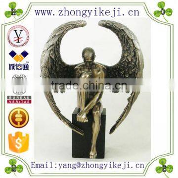 factory custom made hot new product polyresin nude male angel sculpture