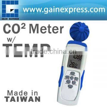 Hand Held Carbon Dioxide (CO2) Meter with Temperature Measurement Made in Taiwan