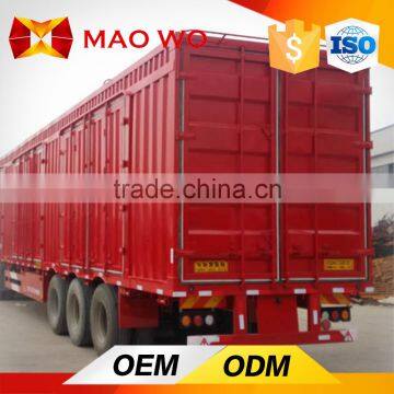 China commercial vehicle 3 axles Small Van Semi Trailer Sale