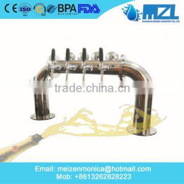 U Style Polished Stainless Steel Draft Beer Tower With Chrome Plated photo-2