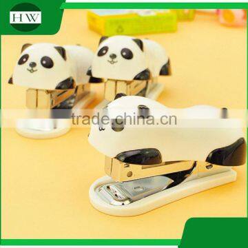 Plastic Mini Cartoon Portable Office Stationery Manual Panada Paper Stitcher Stapling Machine Stapler photo-4
