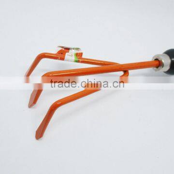3 Teeth Rake for Garden Metal Meterial Blade Mini Trowel Rake With Plastic Handle