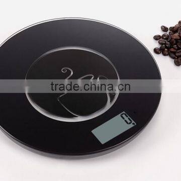 Round Digital Diet Kitchen Scale LCD Display 5kg/1g photo-3