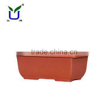 Rectangular plastic trough flower pots