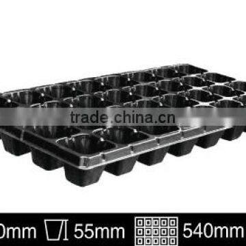 Deep Black Plastic Seedling Tray Seed Germination Tray Nursery Plug Trays photo-6