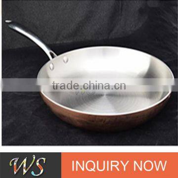 3.5mm Thick Copper Bottom Stainless Frying Pan photo-3