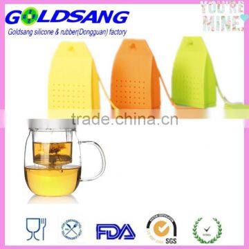 Silicon tea filler bag ball dipper box shape silicon tea infuser
