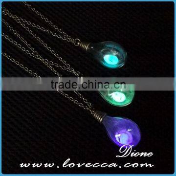Newest Design Bulb Glowing Pendant Necklace , Glass Jewelry Glow in the Dark photo-5