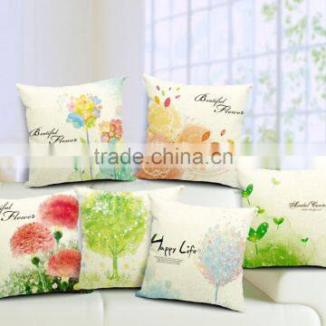 Flowers printed pattern throw pillow case STPC003