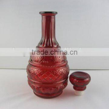 red color wine bottle glass bottles for sale