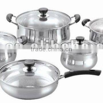 10pieces cookware set with glass lid and fashionable design