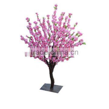 Small artificial peach flower tree for interior decoration