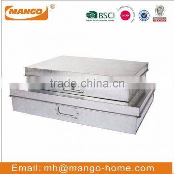 Antique Galvanized Steel Paper File Holder