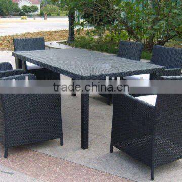 rattan garden furniture table and chair 6 seats