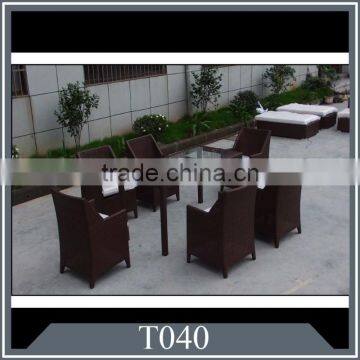 rattan dining set with refectory table