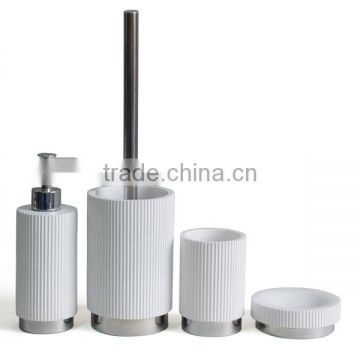 White Metal Bath Concrete Bathroom Accessory Sets