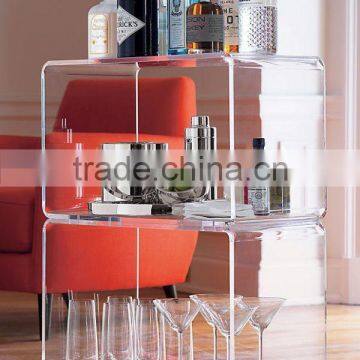 Alibaba supplier wholesale acrylic lucite food serving trolley