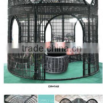 Garden Pretty luxury Round Rattan Gazebo set