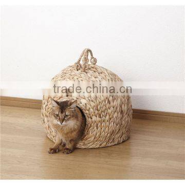 Water hyacinth cat house, indoor cat house