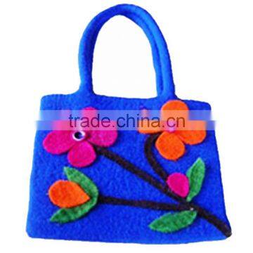 2017 hot selling OEM acceptable eco friendly handmade felt bag non woven hand bag shopping bag china suppliers