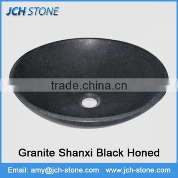 Shanxi black Granite honed surface antique bathroom sink