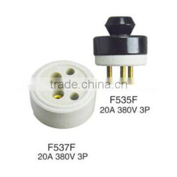 3pin 30A Male and Female Porcelain Socket and Plug photo-3