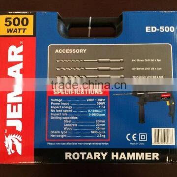 JED500 500W 20mm Electric Rotary Hammer, Electric Rotary Hammer, Light Duty Hammer photo-5