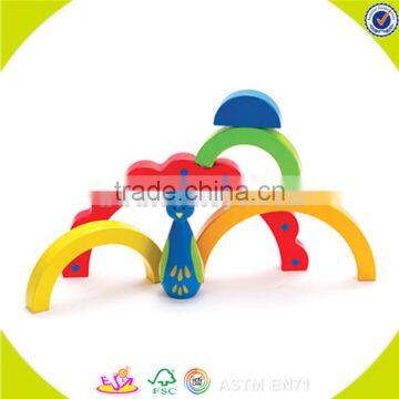 Wholesale Hot Wooden Stacking Puzzle Blocks Toy Colorful Wooden Stacking Puzzle Blocks Toy W13A017 photo-6