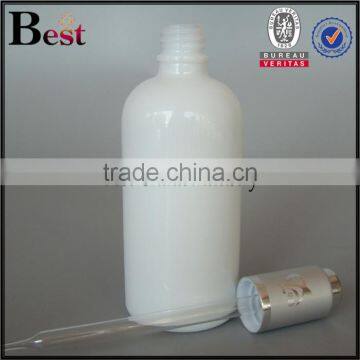 Good Quality Green Blue White Empty Essential Oil 100 ml Glass Bottle Aluminun Press Pump Screen Printing Hot Stamping Cosmetics photo-6