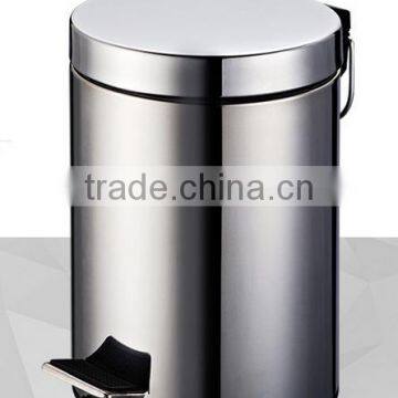 Home Used Indoor Metal Waste Bin With Swing Cover