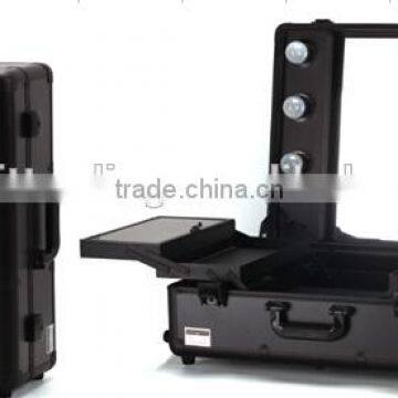 Trolley cosmetic case with lights