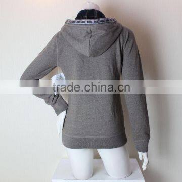Lady Knitted Embroidery Zipper-Up Hoody photo-5