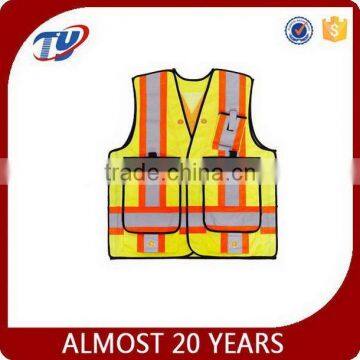 2017 High-vis EN471 yellow safety vest ansi security vest