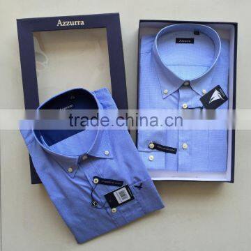 Men's T/C Yarn Dyed Check Business Shirt With Box Packing photo-4