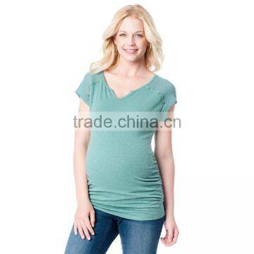 Factory Price Maternity Wear High Fashion Wholesale Blank Maternity t Shirts photo-2