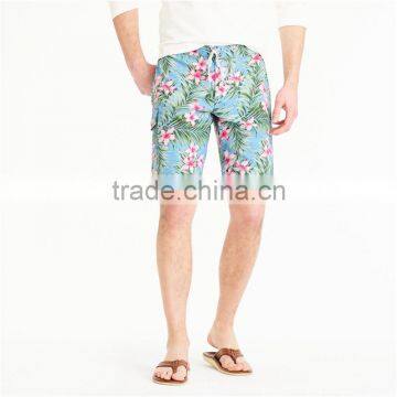 MGOO Hot Sale Men Jungle Floral Printing Shorts Stretch Breathable Mesh Lined Board Short photo-3