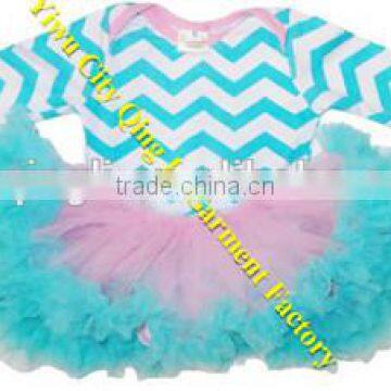 2014 Beautiful baby girls petti skirt in set long sleeve top and beautiful tutu skirts