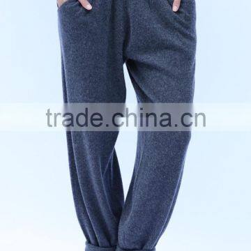 2016 Men Super Luxurious 12gg Flat Knitted Cashmere Pants photo-3