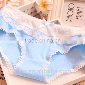 Gift Boxed Lace Ladies Underwear Cotton Blue Panties Lovely Girls Women Briefs 41 photo-2