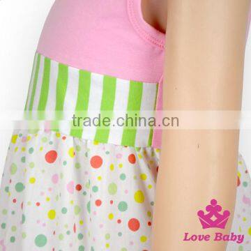 66TQZ456 Yiwu Lovebaby Cotton & Polyester Wholesale Sleeveless Colorful Top Rainbow Ruffle Pant Fabric China Yiwu Girls Clothing photo-2