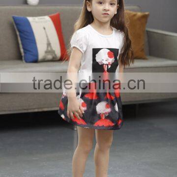 Floral fabric casual designs tutu girls dress