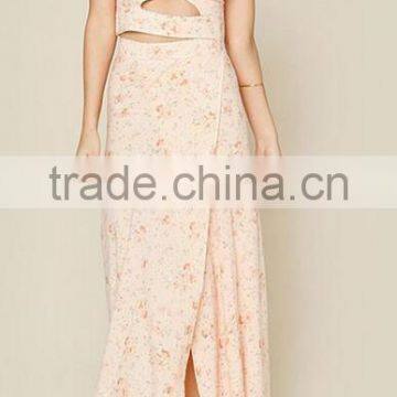 Runwaylover EY2204D Hot Sale 2017 Ladies Fashion Long Style Printed Skirt
